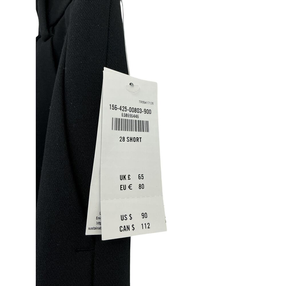 Abercrombie & Fitch Ultra High Black Pleated Wide LegDress Pants Women 6S NWT - Picture 4 of 10